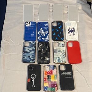 Assorted Phone Cases - Blue, Black, Red, White